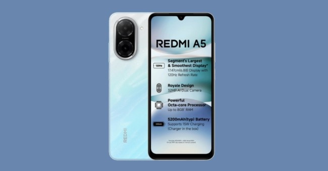 Redmi A5: Stylish Budget Smartphone with Android 15 Go Edition